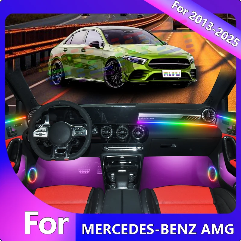 FILIPLI For The MERCEDES-BENZ AMG For 2021 64 RGB Night Driving DIY Cyberpunk Car Interior Ambient Light Strip With APP Control 
FILIPLI For The MERCEDES-BENZ AMG For 2021 64 RGB Night Driving DIY Cyberpunk Car Interior Ambient Light Strip With APP Control