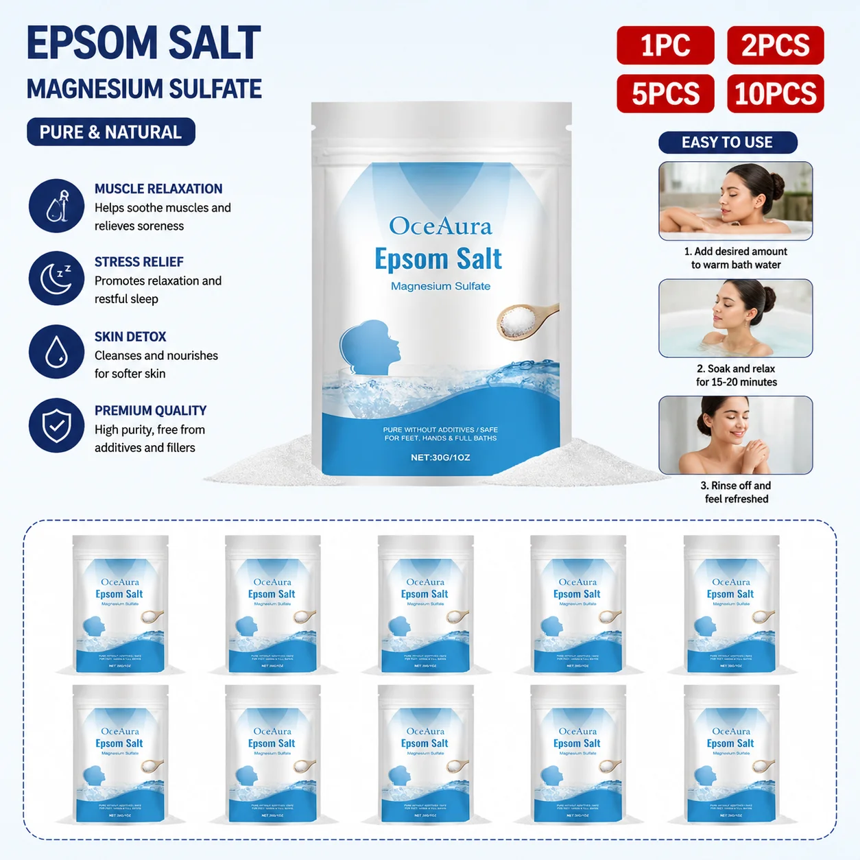 Body Bath Salt for Keratin Cleansing Moisturizing Skin Tenderizing Gentle Exfoliation for Soft Smooth Skin
Body Bath Salt for Keratin Cleansing Moisturizing Skin Tenderizing Gentle Exfoliation for Soft Smooth Skin