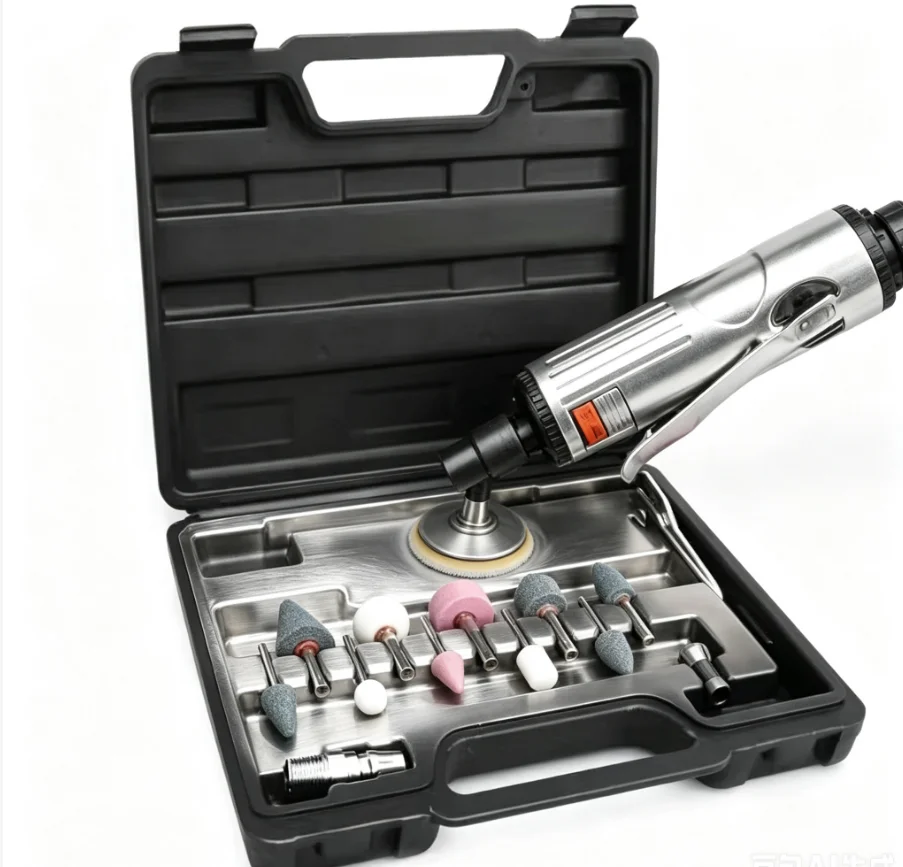 16Pcs/Set 1/4 Inch Car Air Compressor 90psi Grinder Machine Tirel Rotary Stone Tool Kit High-speed Polishing Pneumatic Tool
16Pcs/Set 1/4 Inch Car Air Compressor 90psi Grinder Machine Tirel Rotary Stone Tool Kit High-speed Polishing Pneumatic Tool