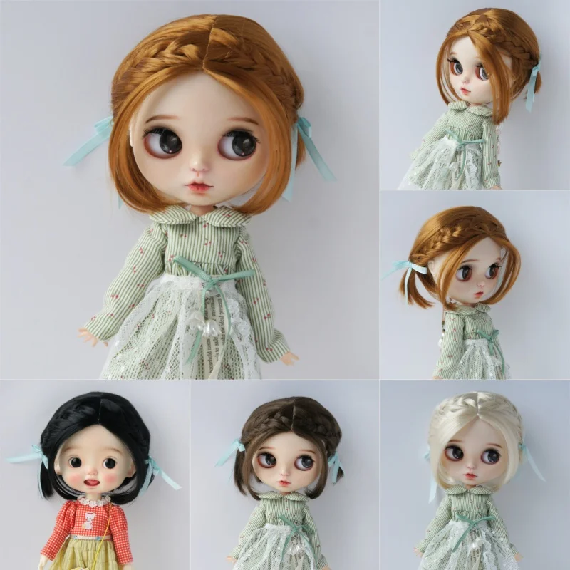 JD824 8-9inch 10-11inch Mid parting Short Layer cut with Front sides Twins Braids Synthetic Mohair Doll Wigs
JD824 8-9inch 10-11inch Mid parting Short Layer cut with Front sides Twins Braids Synthetic Mohair Doll Wigs