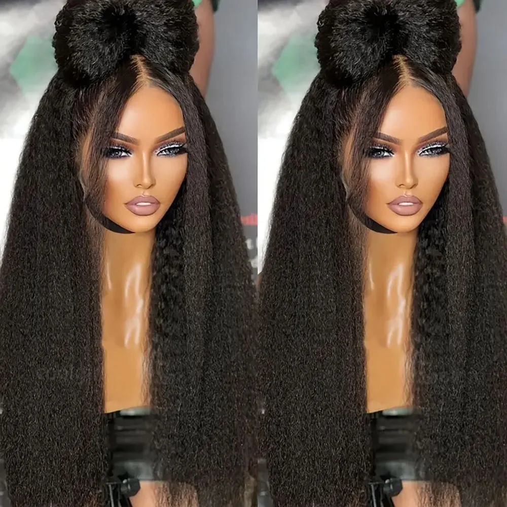 Lace Front Wig Women's Kinky Straight Lace Front Wig Human Hair 1B# Natural Color Wigs For Women 5x5 13x4
Lace Front Wig Women's Kinky Straight Lace Front Wig Human Hair 1B# Natural Color Wigs For Women 5x5 13x4
