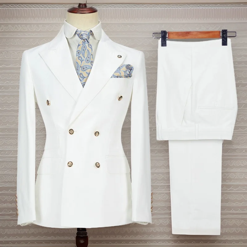 Double Breasted Men Suits For Business Wedding Groom Tuxedo Terno Slim Fit Prom Jacket with Pants 2024 Fashion Costume Homme
Double Breasted Men Suits For Business Wedding Groom Tuxedo Terno Slim Fit Prom Jacket with Pants 2024 Fashion Costume Homme