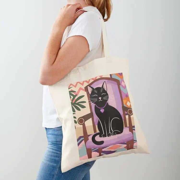 Black Cat and Vibrant Retro Patterns Tote Bag Reusable bags shopping bags foldable hand bag shopper bag women
Black Cat and Vibrant Retro Patterns Tote Bag Reusable bags shopping bags foldable hand bag shopper bag women