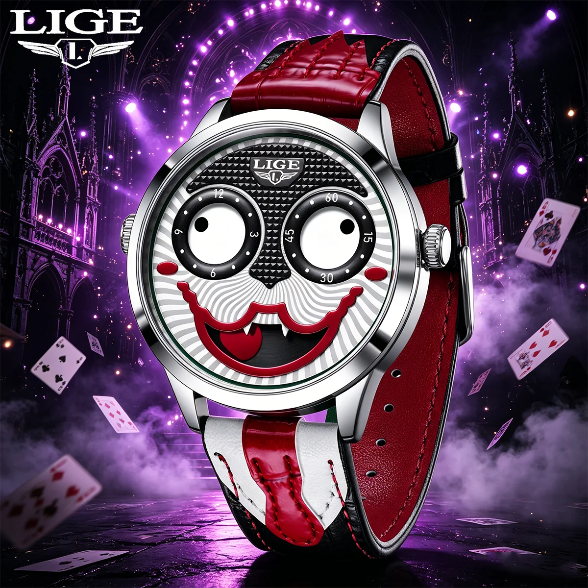 LIGE Men's Luxury Watch Men's Clown Watches Fashion Leather Strap Cool Joker Waterproof Quartz Wristwatches For Men Reloj Hombre
LIGE Men's Luxury Watch Men's Clown Watches Fashion Leather Strap Cool Joker Waterproof Quartz Wristwatches For Men Reloj Hombre