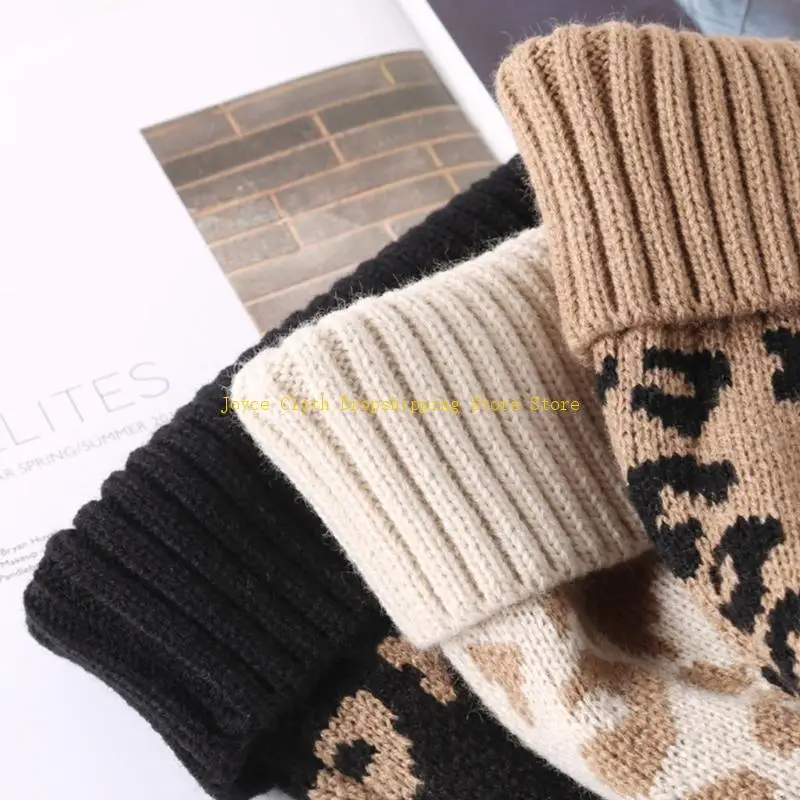 Leopard-print Pompon Knitted Wool Cap for Cold Weather Women Winter Accessories 10CD
Leopard-print Pompon Knitted Wool Cap for Cold Weather Women Winter Accessories 10CD