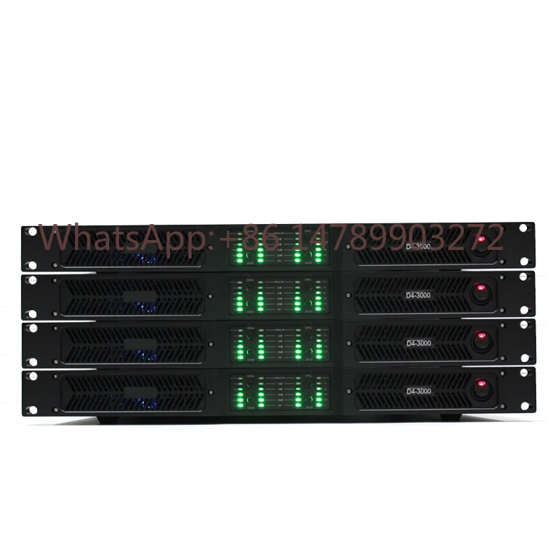 D4-3000 4 Channel Digital High Power 6500W 2 Ohms Stable Professional Audio Amplifier
D4-3000 4 Channel Digital High Power 6500W 2 Ohms Stable Professional Audio Amplifier