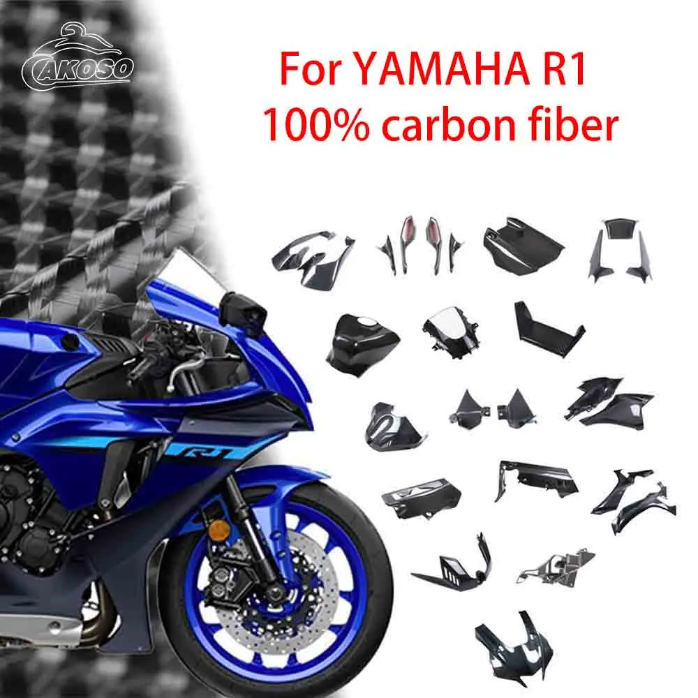 Suitable for YAMAHA R1 motorcycle modification accessories complete set of 100% carbon fiber Rear view mirror cover engine hood
Suitable for YAMAHA R1 motorcycle modification accessories complete set of 100% carbon fiber Rear view mirror cover engine hood