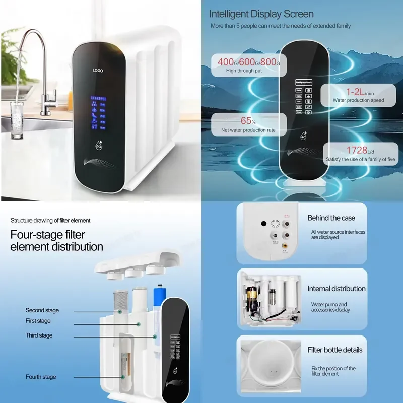 RO Reverse Osmosis Water Filter System Direct-drinking Tankless Large Flow Water Filter 400G 600G Pure
RO Reverse Osmosis Water Filter System Direct-drinking Tankless Large Flow Water Filter 400G 600G Pure