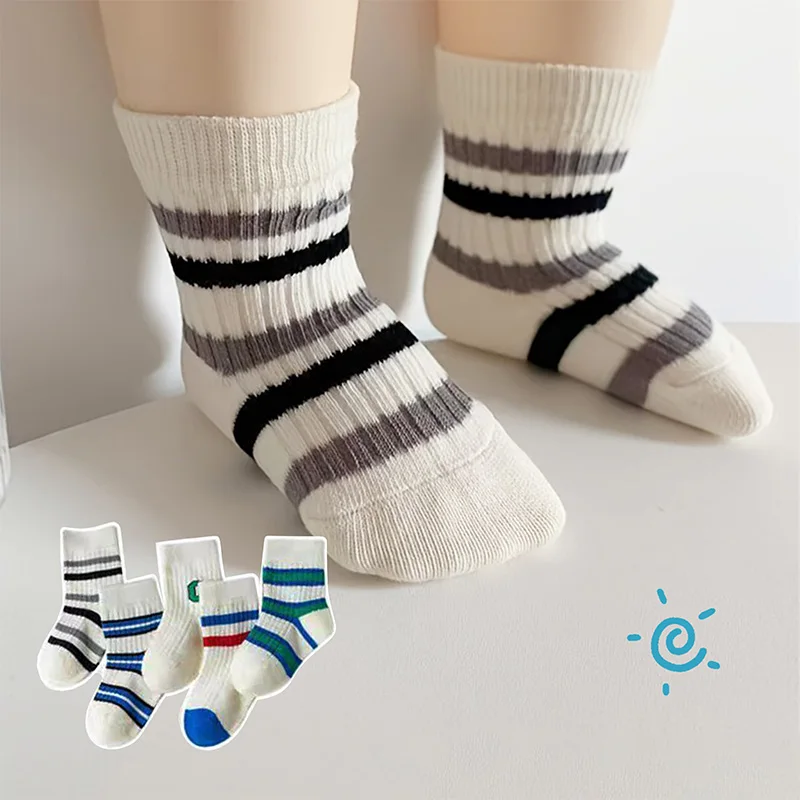 5 Pairs Baby Cotton Socks – Soft Crew Length, Breathable and Comfortable, Suitable for All Seasons
5 Pairs Baby Cotton Socks – Soft Crew Length, Breathable and Comfortable, Suitable for All Seasons