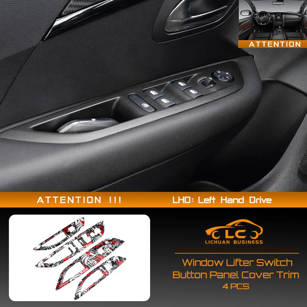 4pcs ABS Window Lifter Switch Button Panel Cover Trim Graffiti Color for Peugeot 208 2020-2025
4pcs ABS Window Lifter Switch Button Panel Cover Trim Graffiti Color for Peugeot 208 2020-2025