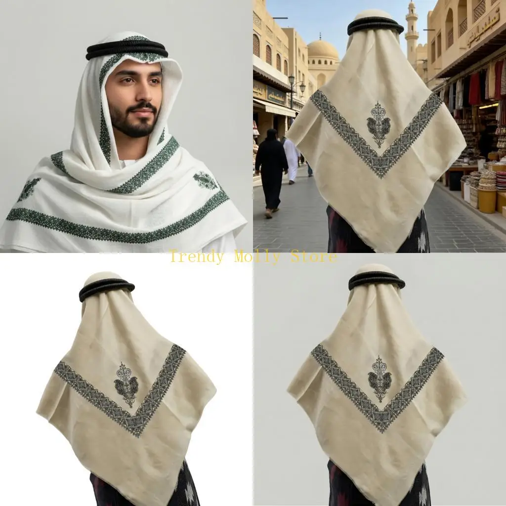 N5KB Stylish Arabic Pattern Scarf Men Everyday Wear Soft Fabric Breathable Shemagh
N5KB Stylish Arabic Pattern Scarf Men Everyday Wear Soft Fabric Breathable Shemagh