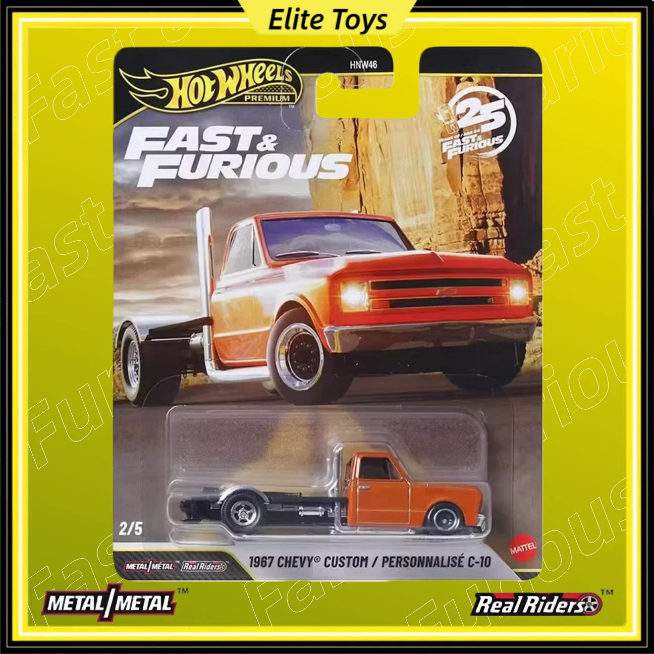 Hot Wheels Premium 2026 New Fast & Furious 25 Years 1967 Chevy Custom/Personnalise C-10 1:64 Diecast Car Models Collectible Toy
Hot Wheels Premium 2026 New Fast & Furious 25 Years 1967 Chevy Custom/Personnalise C-10 1:64 Diecast Car Models Collectible Toy