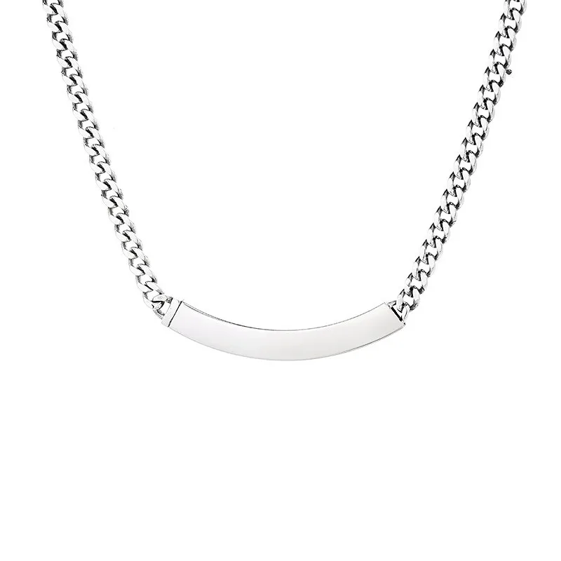 388LM ZFSILVER Fashion Trend Fine Luxury Silver 925 Simple Smooth Arc Necklace For Women Men Charm Jewelry Accessories Match-all
388LM ZFSILVER Fashion Trend Fine Luxury Silver 925 Simple Smooth Arc Necklace For Women Men Charm Jewelry Accessories Match-all