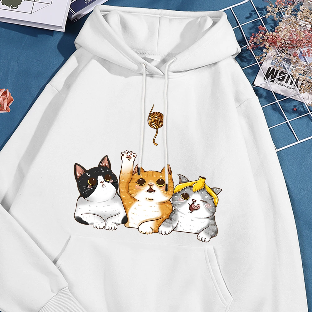 Three cats playing with yarn balls Women Sweatshirt Autumn Loose Hooded Warm Fleece Hoodies Fashion O-Neck Sportswear
Three cats playing with yarn balls Women Sweatshirt Autumn Loose Hooded Warm Fleece Hoodies Fashion O-Neck Sportswear