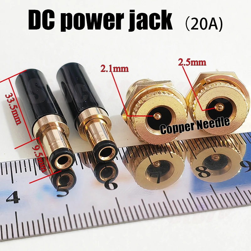 Cltgxdd 1PCS Copper Gold-plated DC5.5 * 2.1/2.5 DC099 20A High Current DC Power Plug DIY Welding Wire DC Female Socket Connector
Cltgxdd 1PCS Copper Gold-plated DC5.5 * 2.1/2.5 DC099 20A High Current DC Power Plug DIY Welding Wire DC Female Socket Connector
