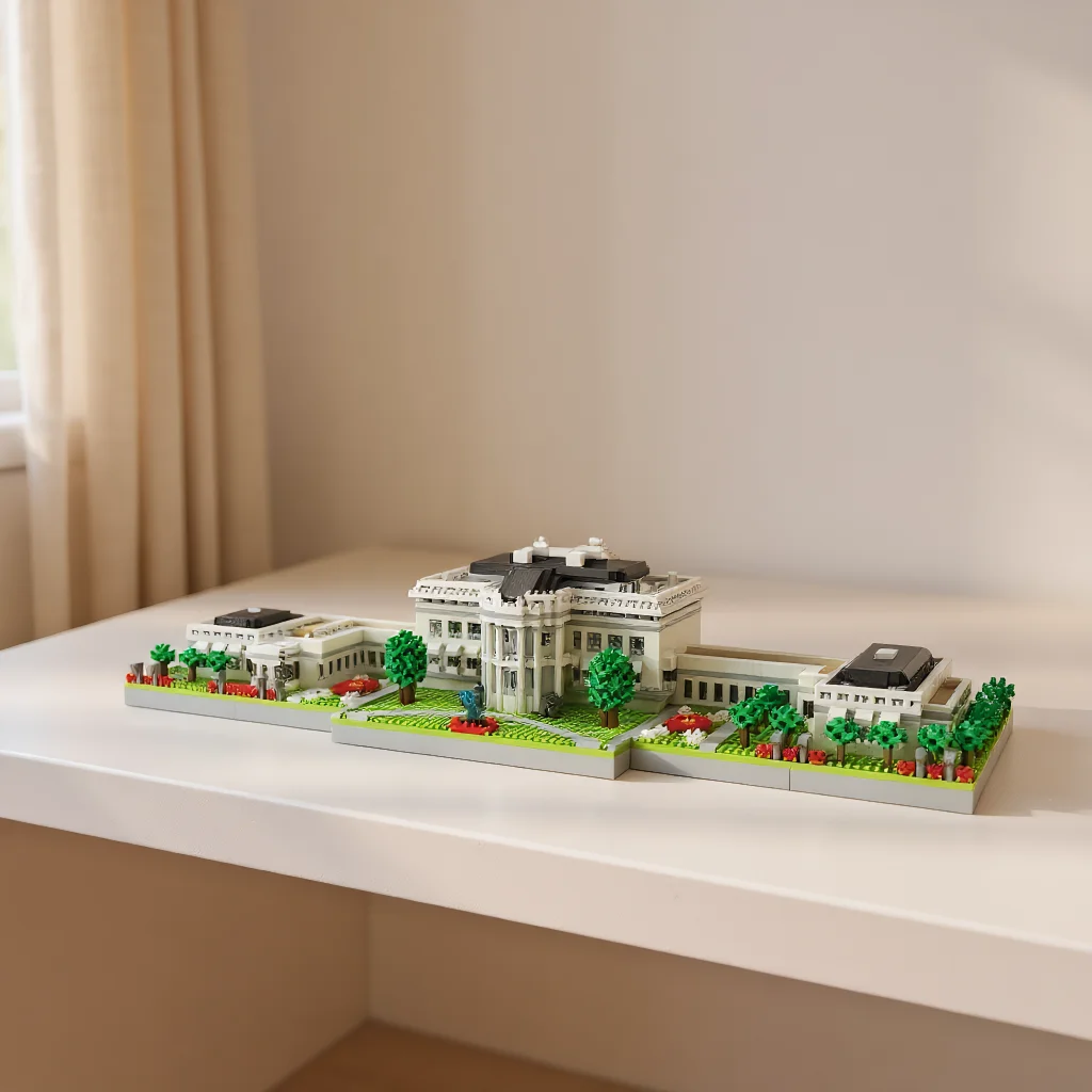 White House Micro Building Blocks Ornament, US Famous Landmark Architecture Model Desktop Decor Collectible Gift
White House Micro Building Blocks Ornament, US Famous Landmark Architecture Model Desktop Decor Collectible Gift