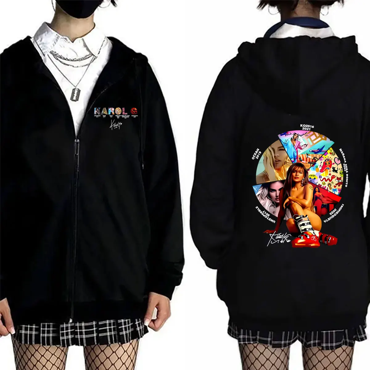 Karol G Tropicoqueta Album Cover Graphic Zipper Hoodie Manana Sera Bonito Zip Up Jacket Coat Men Women Clothing Fashion Hoodies
Karol G Tropicoqueta Album Cover Graphic Zipper Hoodie Manana Sera Bonito Zip Up Jacket Coat Men Women Clothing Fashion Hoodies