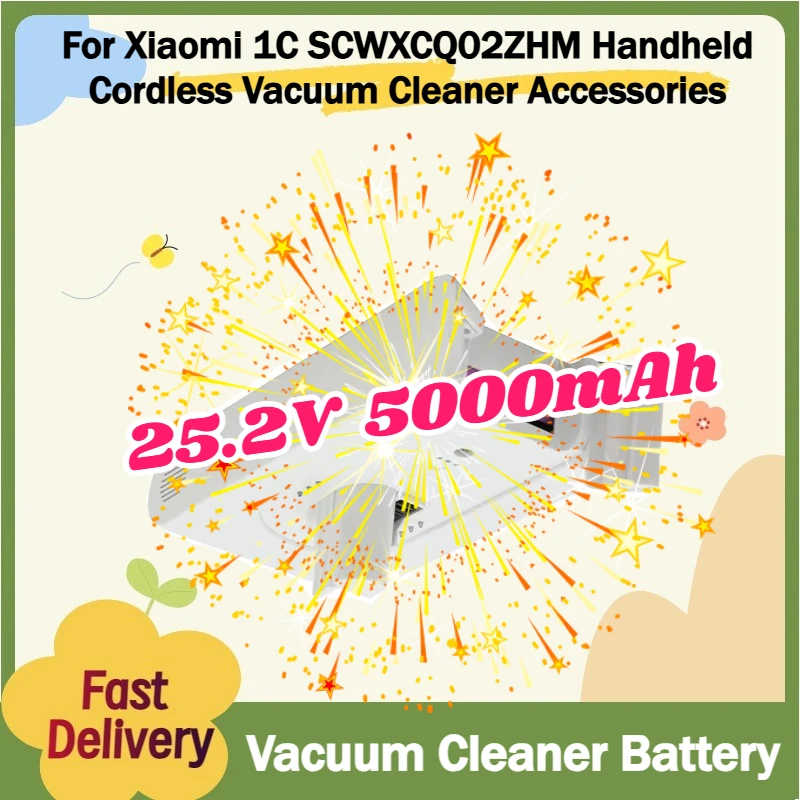 For Xiaomi Handheld Cordless Vacuum Cleaner Accessories 5000mAh 1C SCWXCQ02ZHM Vacuum Cleaner Replacement Battery High-capacity
For Xiaomi Handheld Cordless Vacuum Cleaner Accessories 5000mAh 1C SCWXCQ02ZHM Vacuum Cleaner Replacement Battery High-capacity