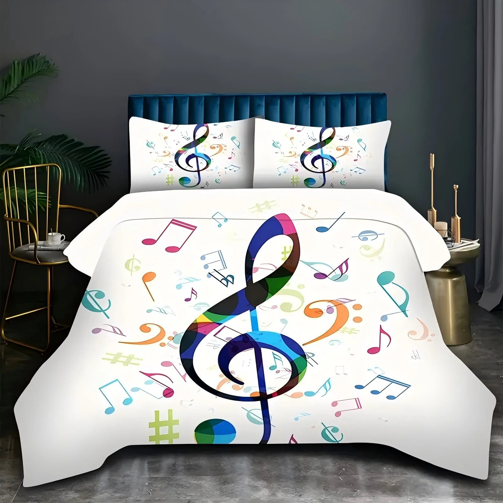 Rainbow Notes Pattern 3D Printed Duvet Cover Set Abstract Art Colorful Style Quilt cover set Soft Comfortable Luxury Bedding Set
Rainbow Notes Pattern 3D Printed Duvet Cover Set Abstract Art Colorful Style Quilt cover set Soft Comfortable Luxury Bedding Set