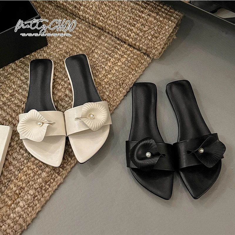 Элегантные женские шлепанцы-мюли с цветочным узором, модный брендовый дизайн, летние уличные сандалии с острым носком, женские шлепки-вьетнамки
Элегантные женские шлепанцы-мюли с цветочным узором, модный брендовый дизайн, летние уличные сандалии с острым носком, женские шлепки-вьетнамки