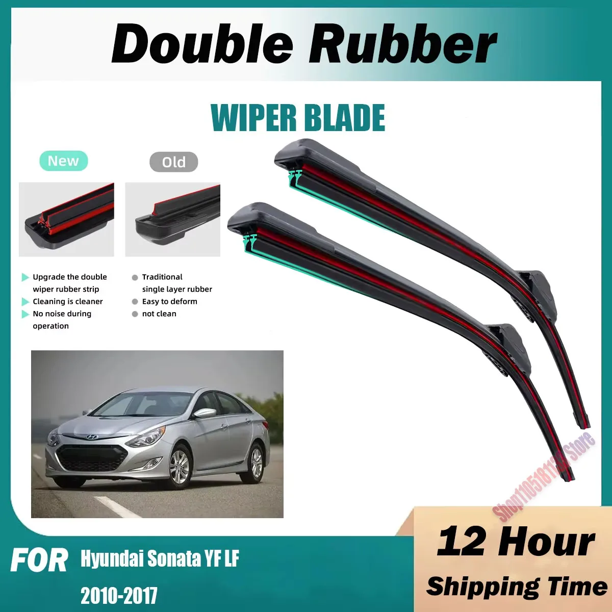 Double Rubber Car Wiper Blades For Hyundai Sonata YF LF 2010-2017 Front Windscreen Windshield Rubber Car Accessories 2016 2017
Double Rubber Car Wiper Blades For Hyundai Sonata YF LF 2010-2017 Front Windscreen Windshield Rubber Car Accessories 2016 2017