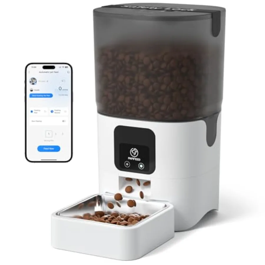 Automatic Cat Feeder with App, 2.4G WiFi Cat Food Dispenser, 6L Timed Cat Feeder for Dry Food, 10 Meals/Day, 12 Portions/Meal,
Automatic Cat Feeder with App, 2.4G WiFi Cat Food Dispenser, 6L Timed Cat Feeder for Dry Food, 10 Meals/Day, 12 Portions/Meal,