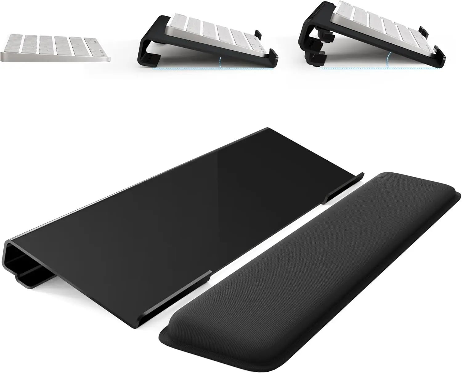 Computer Keyboard Stand for Desktop, 2-Level Height Adjustment Keyboard Wrist Rest, Non-Slip Key Board Riser Pad for Desk
Computer Keyboard Stand for Desktop, 2-Level Height Adjustment Keyboard Wrist Rest, Non-Slip Key Board Riser Pad for Desk