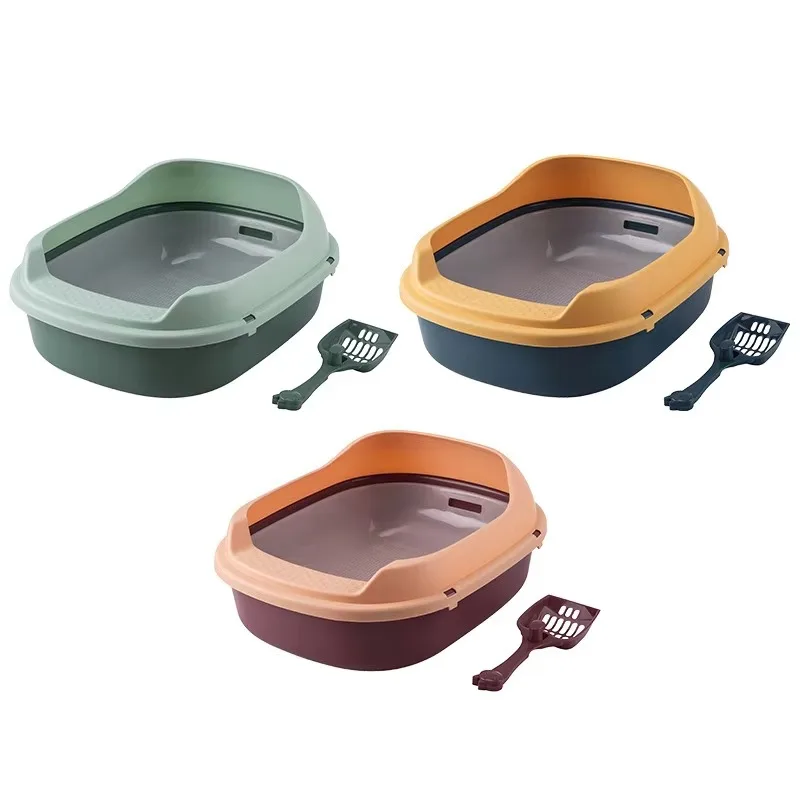 Large Capacity Plastic Cat Litter Box Two Layers Semi Enclosed Hightened Pet Dog Toilet Cat Litter Box with Scoop
Large Capacity Plastic Cat Litter Box Two Layers Semi Enclosed Hightened Pet Dog Toilet Cat Litter Box with Scoop