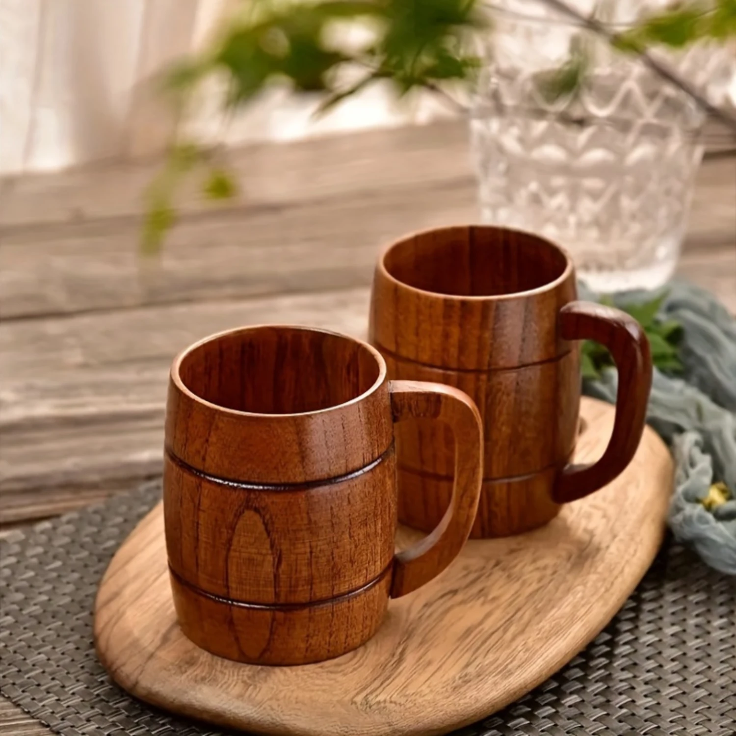 2-Piece Jujube Wood Coffee Mugs Set - Handcrafted, Insulated, Reusable Wooden Cups with Handles for Hot & Cold Beverages - Ideal
2-Piece Jujube Wood Coffee Mugs Set - Handcrafted, Insulated, Reusable Wooden Cups with Handles for Hot & Cold Beverages - Ideal