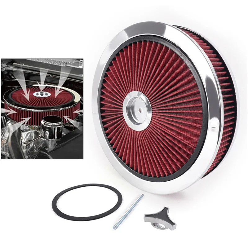 AU34-Universal Car 14X3 Air Filter Circle High Flow Air Cleaner Washable 5-1/8 Thread Connection Car Modified Parts
AU34-Universal Car 14X3 Air Filter Circle High Flow Air Cleaner Washable 5-1/8 Thread Connection Car Modified Parts