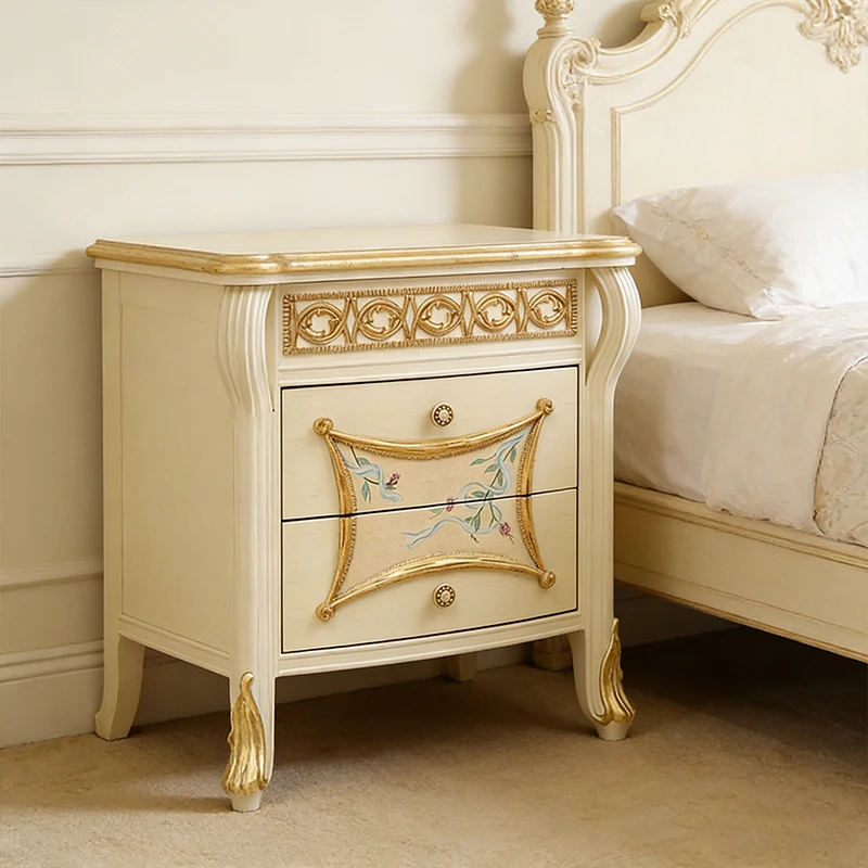 !@Romantic French Handcrafted Gilded & Painted Luxury Bedroom Night Stand Storage Solid Wood Retro Bedside Table for Villa
!@Romantic French Handcrafted Gilded & Painted Luxury Bedroom Night Stand Storage Solid Wood Retro Bedside Table for Villa