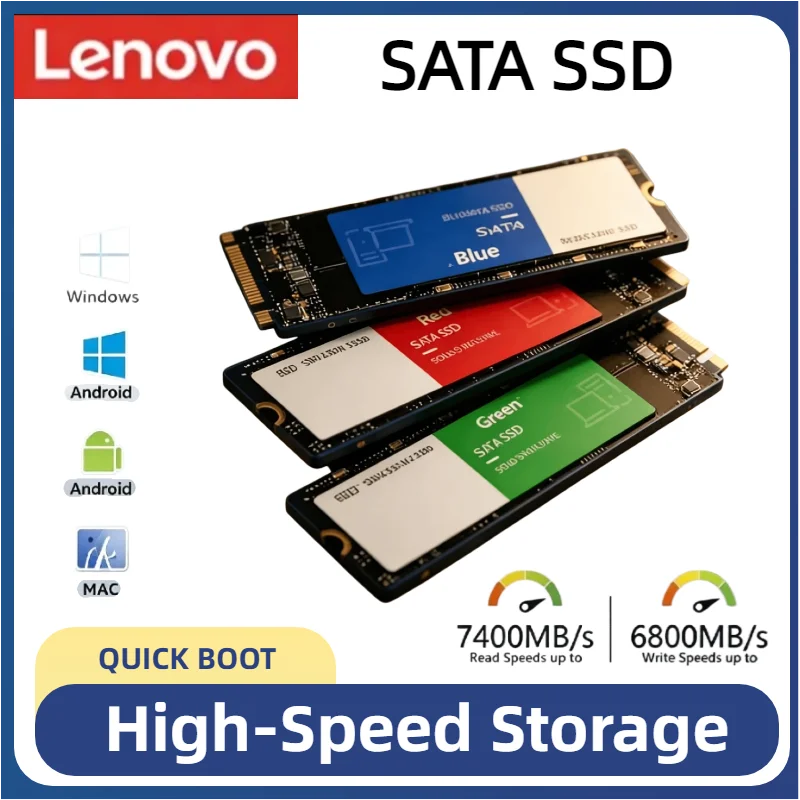 Lenovo 2026 New M.2 SSD Solid State Drive High Speed Read Write Internal Hard Disk Ideal for Laptop Desktop Storage Upgrade
Lenovo 2026 New M.2 SSD Solid State Drive High Speed Read Write Internal Hard Disk Ideal for Laptop Desktop Storage Upgrade
