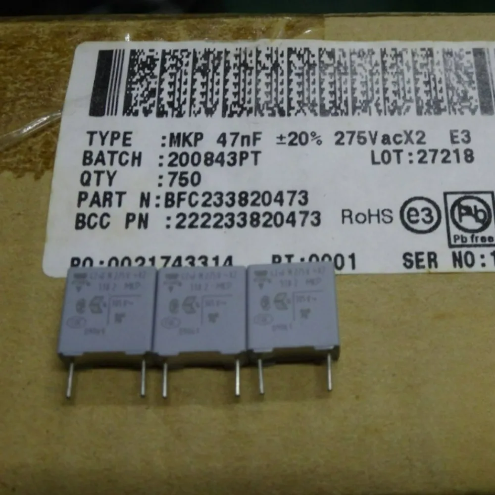 10pcs/lot MKP338 0.047uf 275vAC 47nf 473 M Brand New 7.5mm Film Capacitor BFC233820473
10pcs/lot MKP338 0.047uf 275vAC 47nf 473 M Brand New 7.5mm Film Capacitor BFC233820473