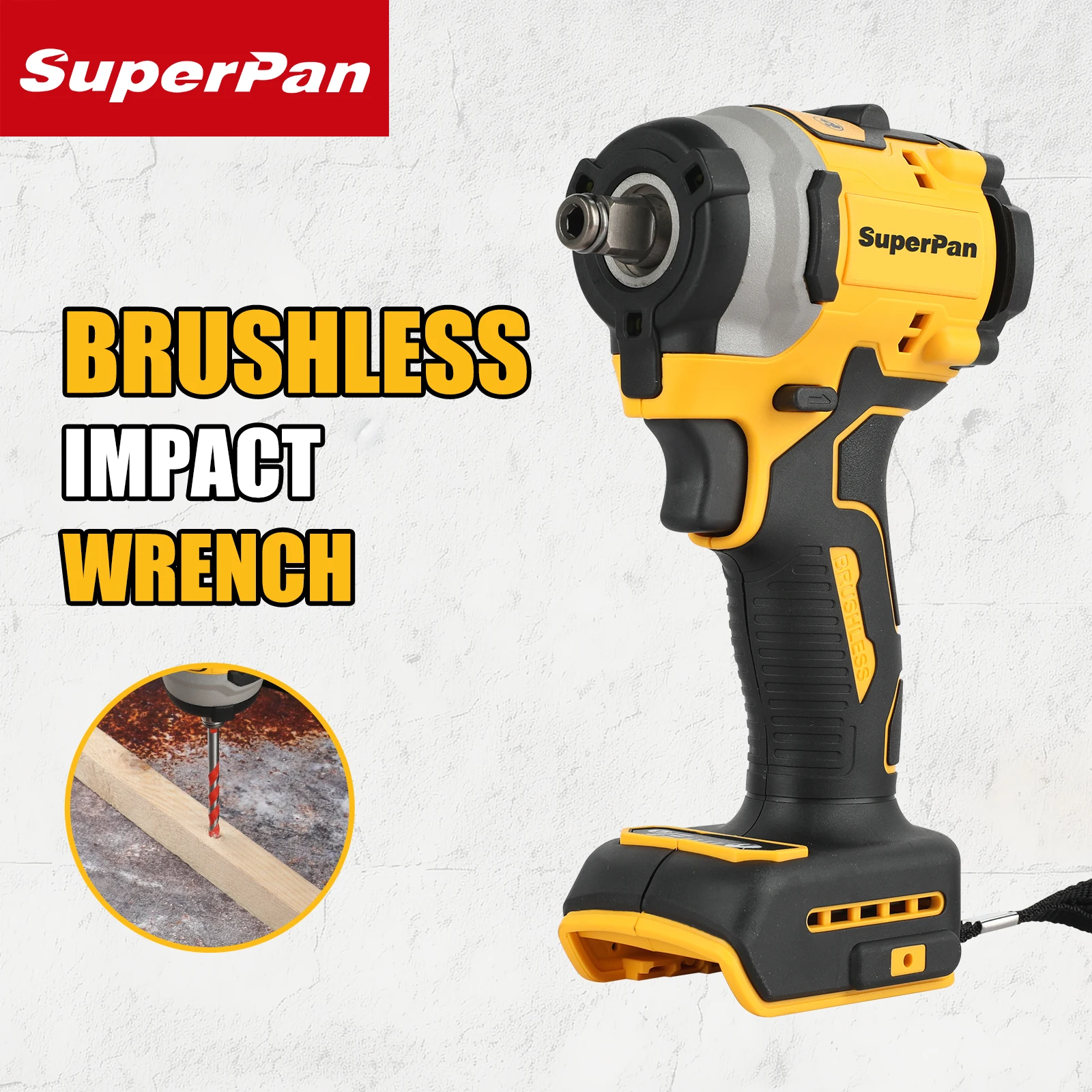 Беспроводная ударная дрель SuperPan DCF850 с бесщеточным двигателем, высоким крутящим моментом 205 Н·м, быстрой оборотной скоростью 3250 об/мин, для аккумулятора DeWalt 20В.
Беспроводная ударная дрель SuperPan DCF850 с бесщеточным двигателем, высоким крутящим моментом 205 Н·м, быстрой оборотной скоростью 3250 об/мин, для аккумулятора DeWalt 20В.