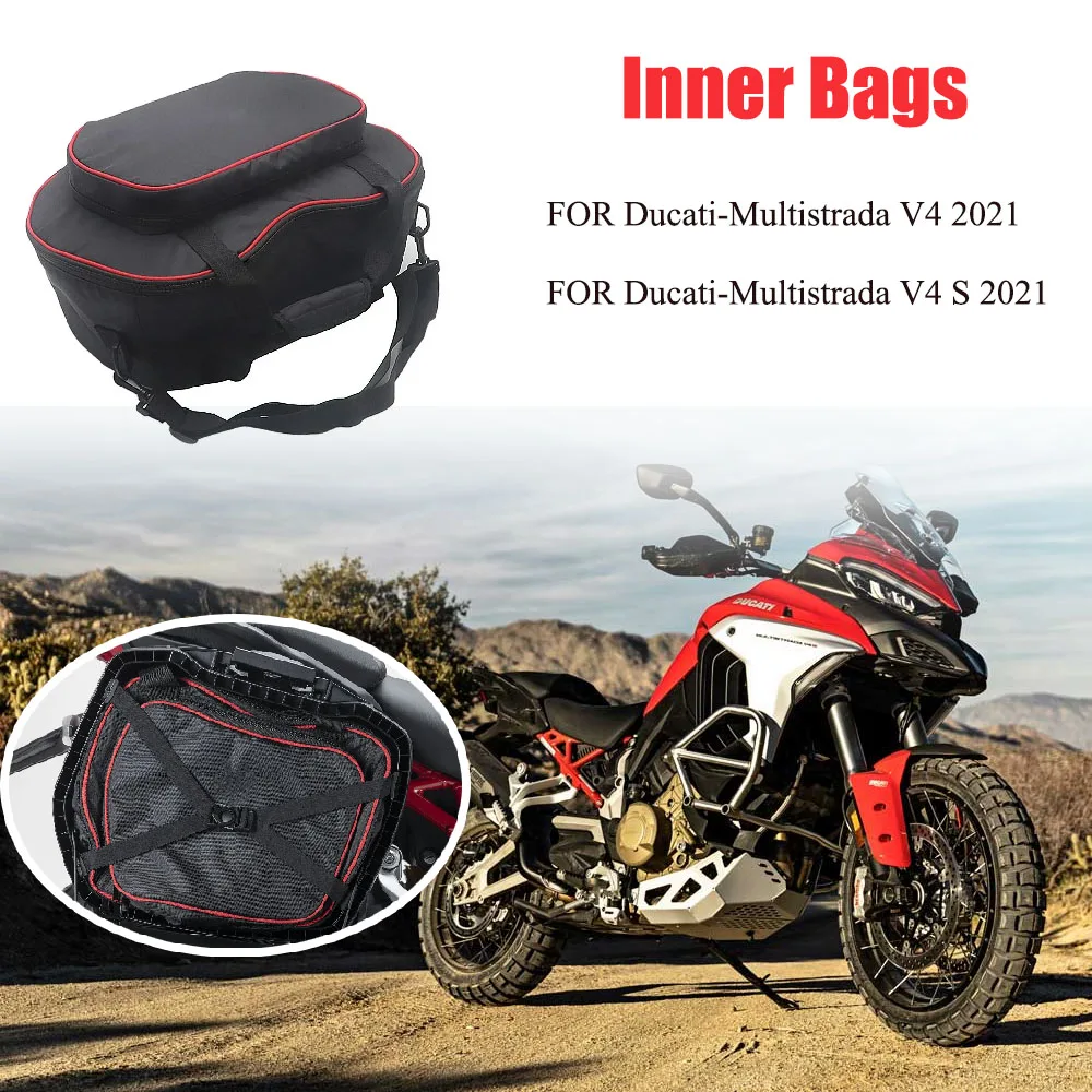 Новый стиль для Ducati-Multistrada V4/V4 S 2021, внутренние сумки для мотоциклов, боковые сумки для кошиков/хвостовая сумка для верхней коробки, черный 
Новый стиль для Ducati-Multistrada V4/V4 S 2021, внутренние сумки для мотоциклов, боковые сумки для кошиков/хвостовая сумка для верхней коробки, черный