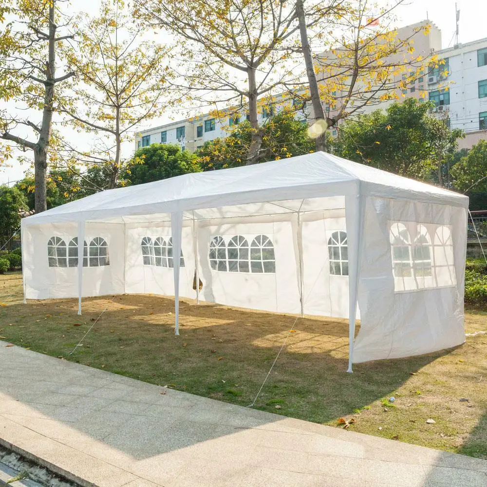 10'x30' Party Tent Wedding Commercial Gazebo Marquee Canopy W/5 Side Wall Awings
10'x30' Party Tent Wedding Commercial Gazebo Marquee Canopy W/5 Side Wall Awings