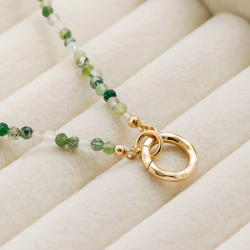 Necklace for Women Natural Moss Agate Choker Mini Bead Chain 925 Sterling Silver Gold Plated Luxury Jewelry Gifts NI036
Necklace for Women Natural Moss Agate Choker Mini Bead Chain 925 Sterling Silver Gold Plated Luxury Jewelry Gifts NI036