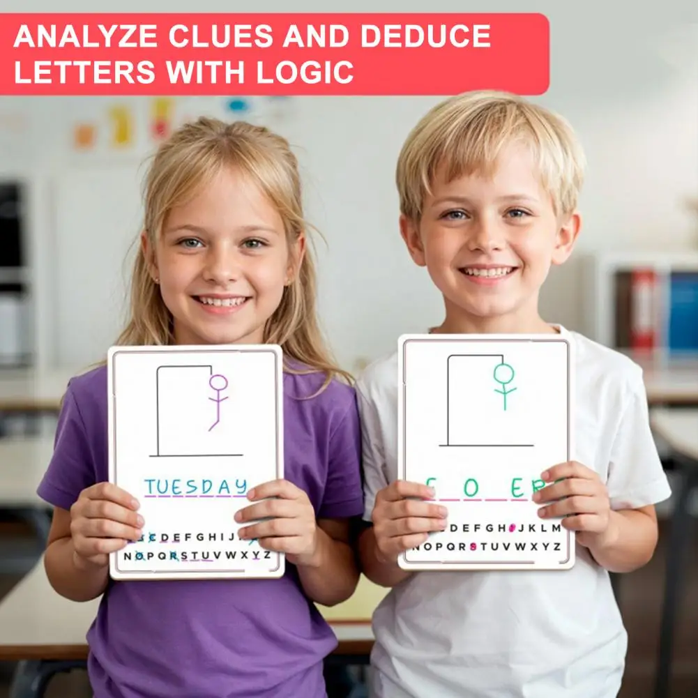Double-sided Whiteboard Game Reusable Hangman Game Portable Double-sided Hangman Game Board for Travel Classroom for Home
Double-sided Whiteboard Game Reusable Hangman Game Portable Double-sided Hangman Game Board for Travel Classroom for Home