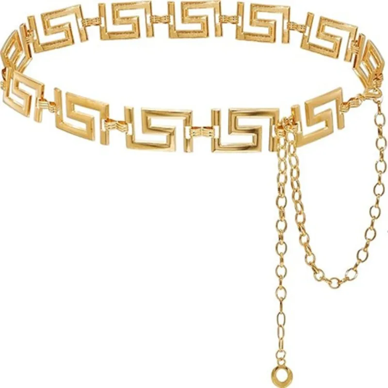 Металлическая поясная цепочка, женское высококачественное летнее платье, украшение, модная поясная цепочка
Металлическая поясная цепочка, женское высококачественное летнее платье, украшение, модная поясная цепочка