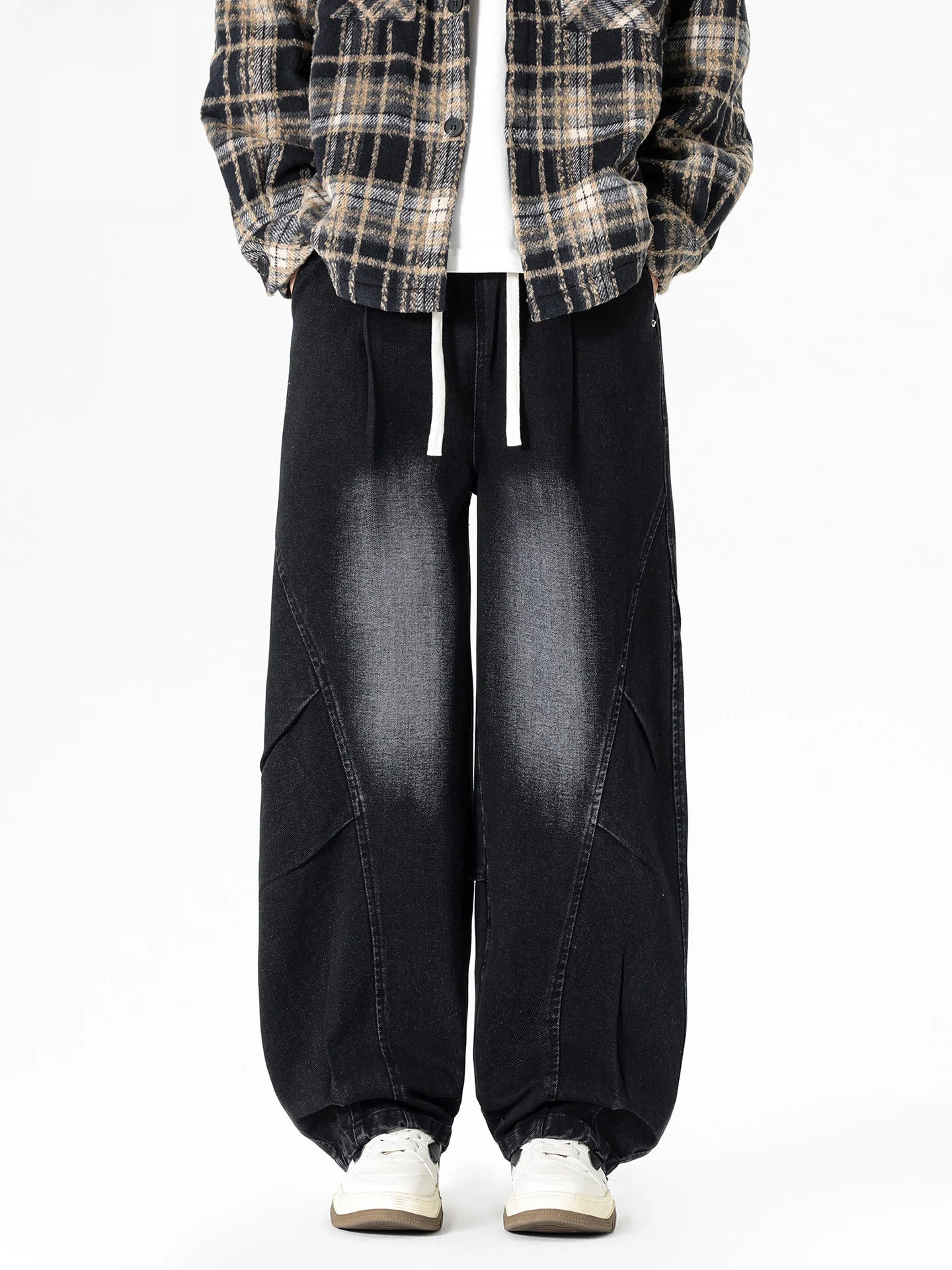 Nenilu American High Street Vintage Washed Men's Jeans Spring Autumn Loose Straight Cord Drawstring Handsome Wide Leg Long Pants
Nenilu American High Street Vintage Washed Men's Jeans Spring Autumn Loose Straight Cord Drawstring Handsome Wide Leg Long Pants