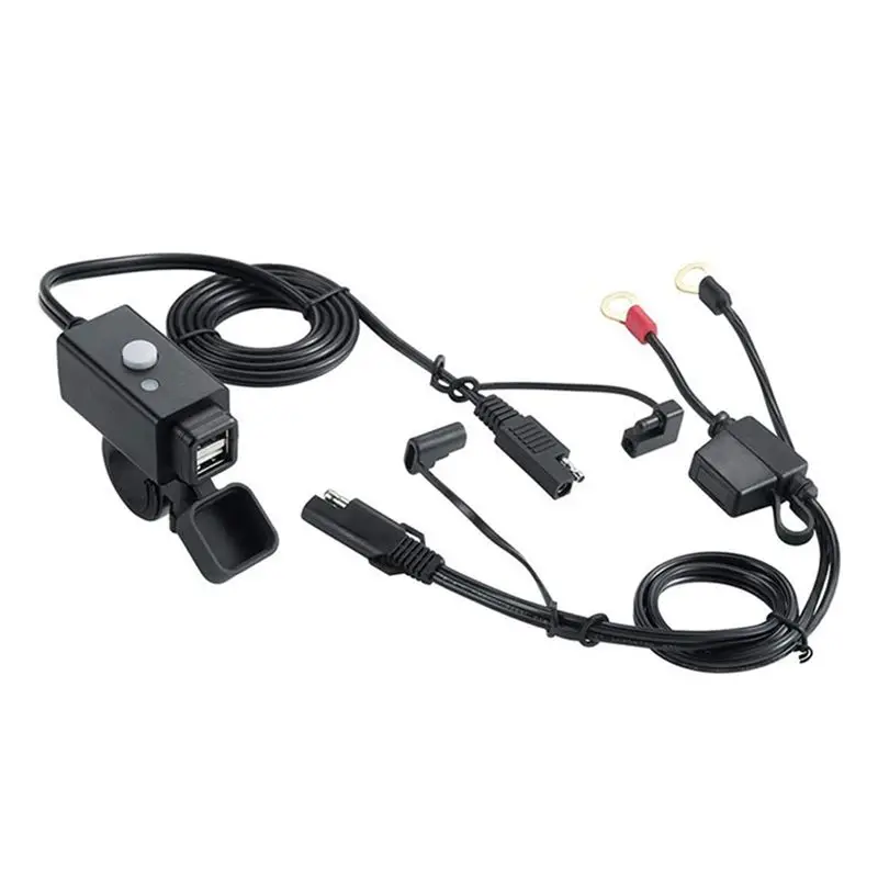Motorcycle 10A Fuse 3.1A Waterproof USB Adapter With O Ring Connector Cable For Phone Tablet GPS-A99D
Motorcycle 10A Fuse 3.1A Waterproof USB Adapter With O Ring Connector Cable For Phone Tablet GPS-A99D