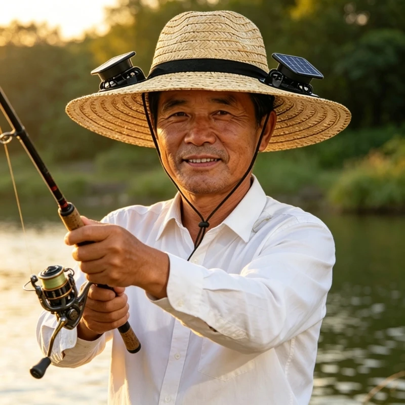 Solar Powered Cooling Straw Hat With Solar Fan Adjustable Fan Breathable Cap For Outdoor Fishing Camping Hiking LXAD
Solar Powered Cooling Straw Hat With Solar Fan Adjustable Fan Breathable Cap For Outdoor Fishing Camping Hiking LXAD