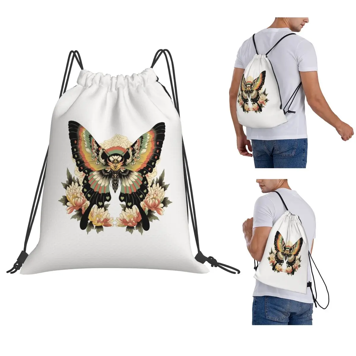 Rainbow Butterfly Backpacks Casual Drawstring Bags Sports Bag Book Bags for Travel Students
Rainbow Butterfly Backpacks Casual Drawstring Bags Sports Bag Book Bags for Travel Students