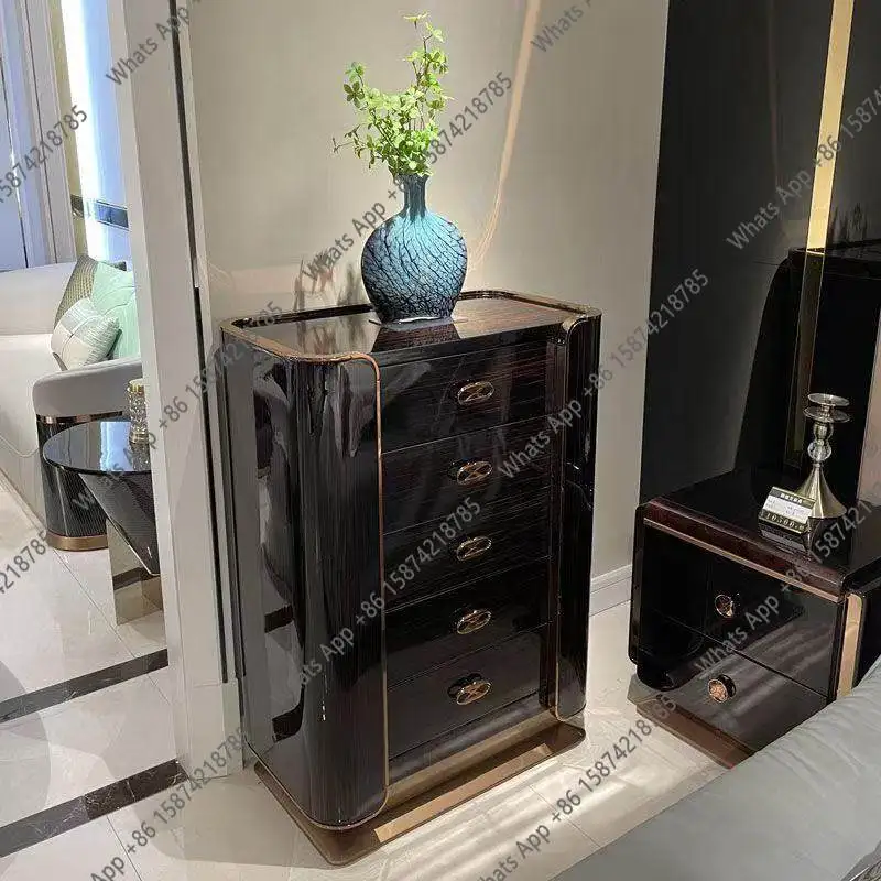 Italian high-end light luxury villa locker suite bedroom storage cabinet hotel side cabinet customization
Italian high-end light luxury villa locker suite bedroom storage cabinet hotel side cabinet customization