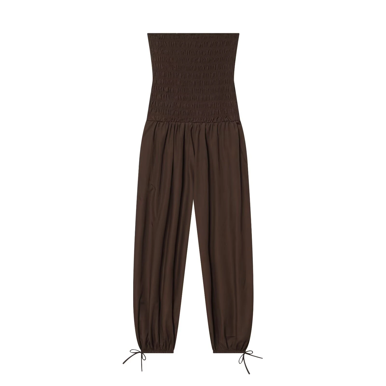 European and American style 2026 summer new product women's straight neck off shoulder pleated design jumpsuit
European and American style 2026 summer new product women's straight neck off shoulder pleated design jumpsuit