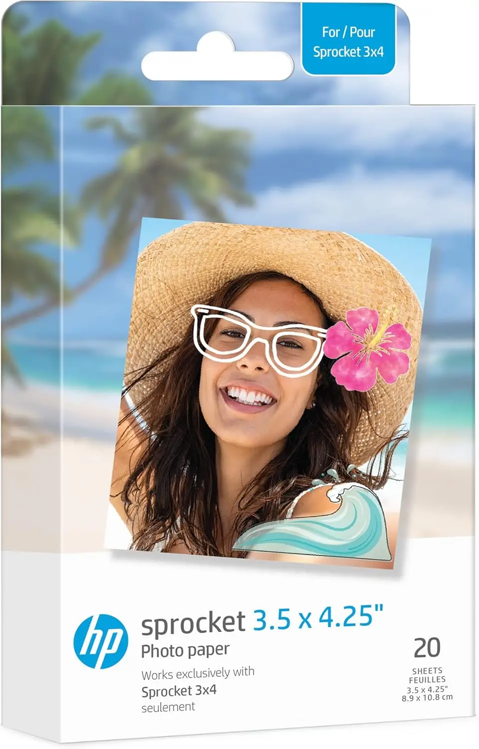 3.5x4.25" Zink Sticky-Backed Photo Paper, 20 Pack for Sprocket Printers and Photobooths
3.5x4.25" Zink Sticky-Backed Photo Paper, 20 Pack for Sprocket Printers and Photobooths