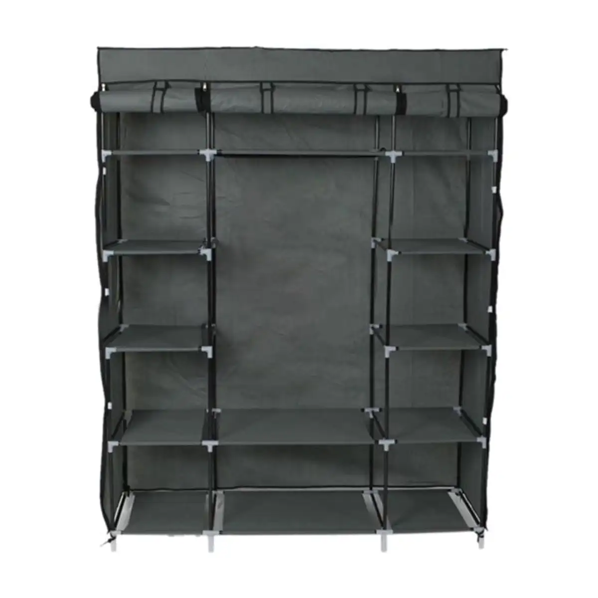 5-Layer 12-Compartment Non-Woven Fabric Home Standing Wardrobe Clothes Organizer Portable Closet Storage Shelf Gray
5-Layer 12-Compartment Non-Woven Fabric Home Standing Wardrobe Clothes Organizer Portable Closet Storage Shelf Gray