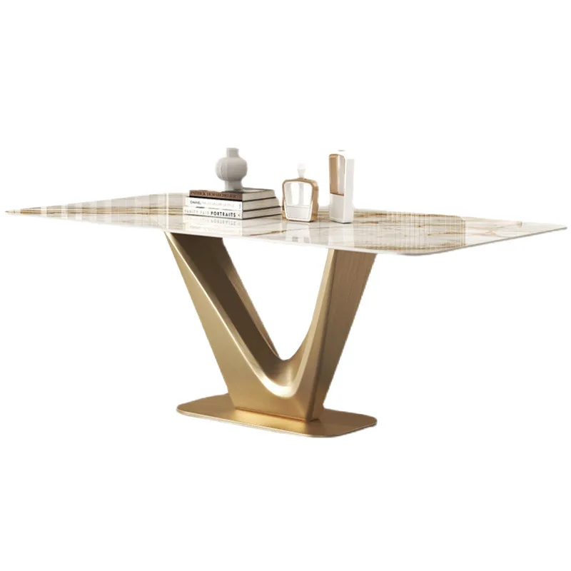 # Italian Light Luxury Glossy Rock Plate Dining Table Chair Set Simple Modern Rectangular Household School Customized Dining
# Italian Light Luxury Glossy Rock Plate Dining Table Chair Set Simple Modern Rectangular Household School Customized Dining