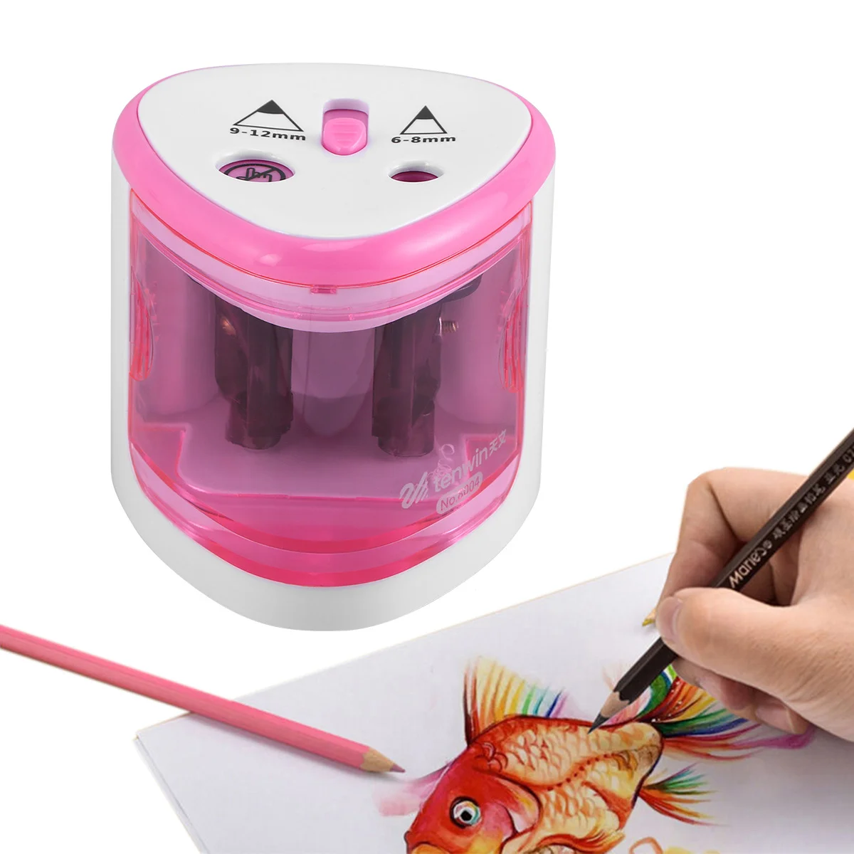 Electric Pencil Sharpener Dual Hole Automatic Sharpener For Students Artists 6-12Mm Dual Size Heavy Duty -5S Sharpening
Electric Pencil Sharpener Dual Hole Automatic Sharpener For Students Artists 6-12Mm Dual Size Heavy Duty -5S Sharpening