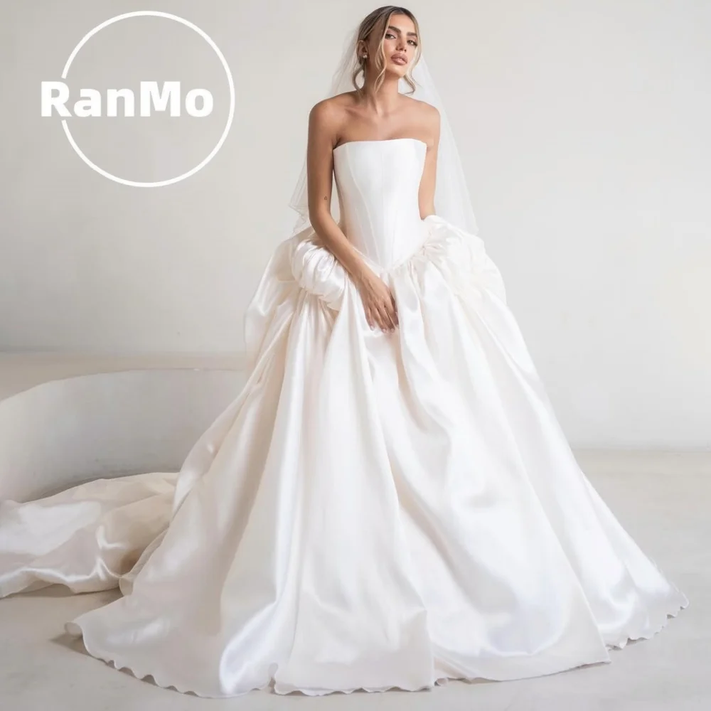 Ranmo Simple Strapless 2026 Wedding Dress Sleeveless Pleat Princess Women Bridal Gown Corest Chapel Train Ball Gown Customized
Ranmo Simple Strapless 2026 Wedding Dress Sleeveless Pleat Princess Women Bridal Gown Corest Chapel Train Ball Gown Customized